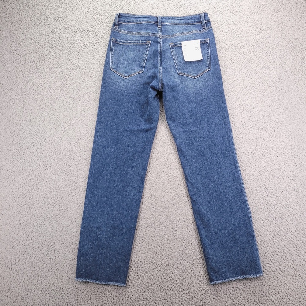 VERVET Jeans Size 26 Straight Ankle Split Hem Mid Rise Stretch Denim NEW - Picture 2 of 16